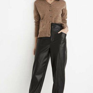 NWT Madewell Vegan Leather Pull-On Paperbag Pants